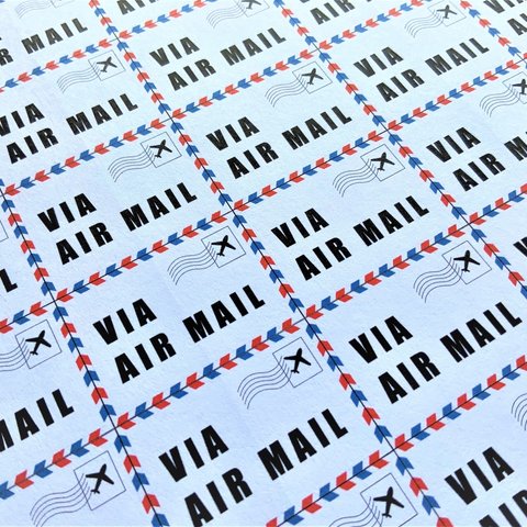 シンプル　AIR MAIL シール