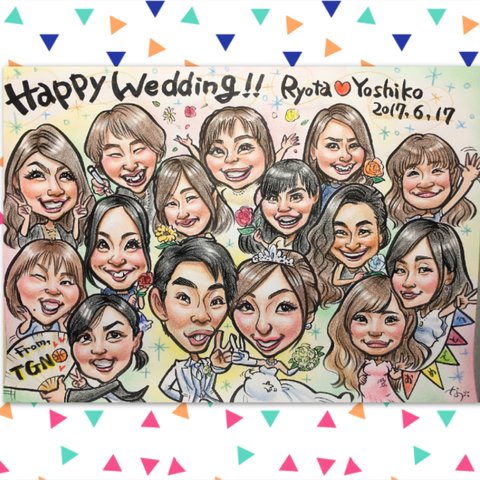 結婚式♡ウェルカムボード♡みんなでお祝い＊♪大人数OK!!