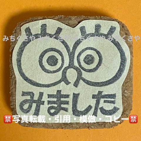 【持ち手有】消しゴムはんこ(チェック／目／まつ毛／みました／評価印／保育士)