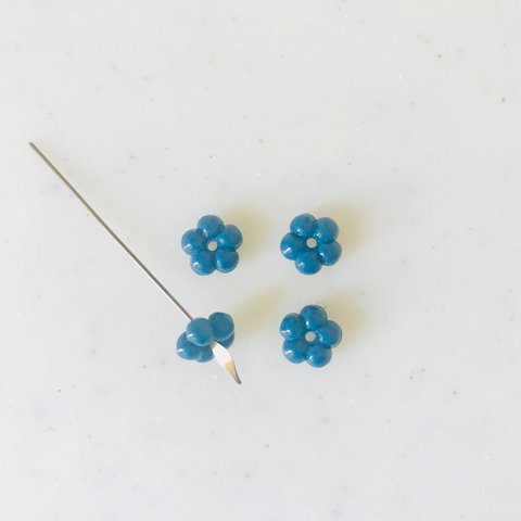 Vintage Blue Flower Spacer Beads《6617》