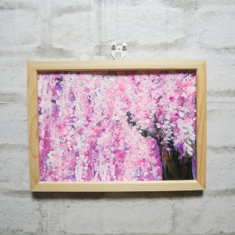 油絵 油彩 油彩画 絵 絵画【桜】