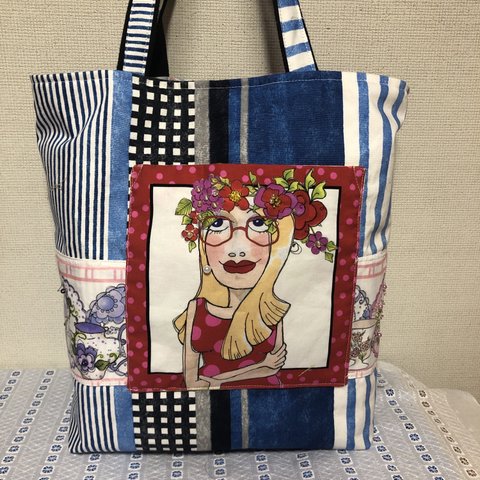 トートバッグ　ハンドメイド　ロラライハリス