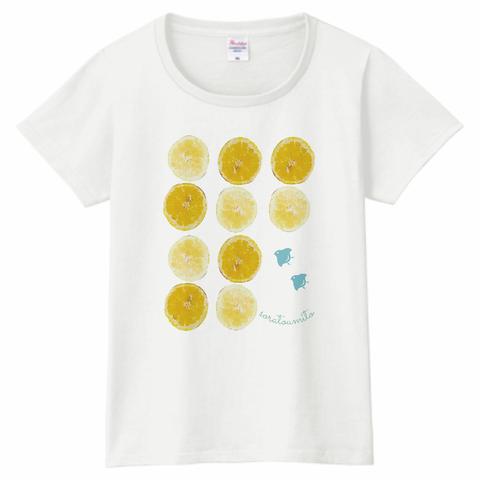 レモン&ちどりのTシャツ　受注生産　白Tシャツ