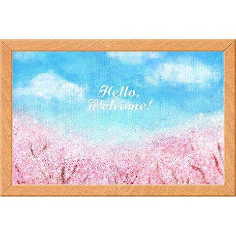 アートイラストポスター　Hello,Welcome!