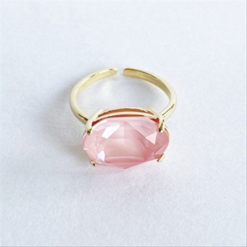 crystal ring＊coral pink
