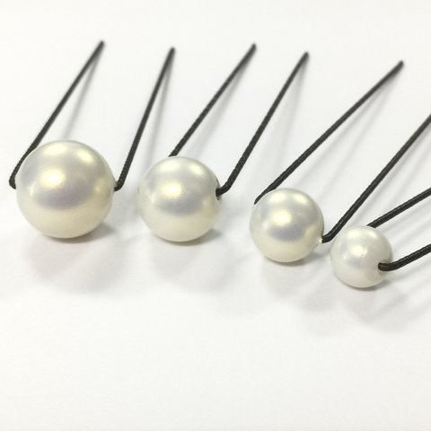 パールピン 8mm 10mm 12mm 14mm Uピン ヘアアクセサリー ヘアピン　ヘアアレンジ　結婚式　成人式　パーティ　イベント　ヘアセット