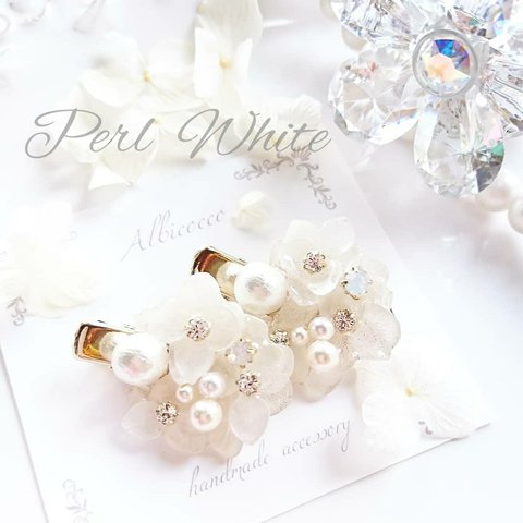 sold out꙳⋆ Perl ホワイトꕤ*.3ways꙳⋆選べる4color *.ﾟキラキラお花ブーケ♡*.