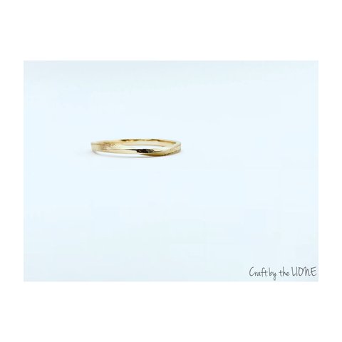 【限定/1点物 9号】Mobius Center gloss & matte milgrain gold ring 