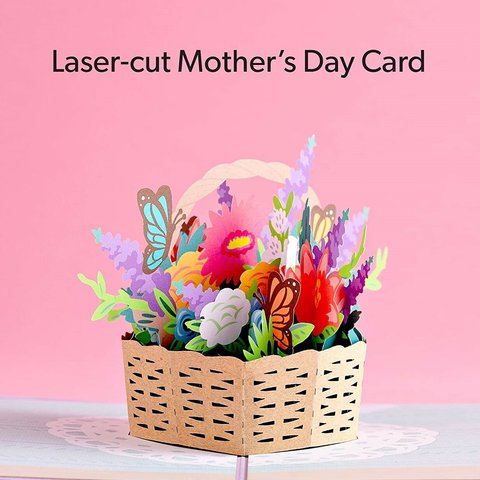 ポップアップグリーティングカード　Mother's Day Flowers