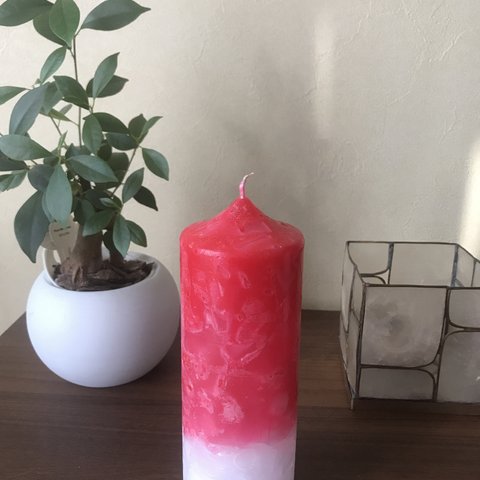 hand maid candle red モザイク