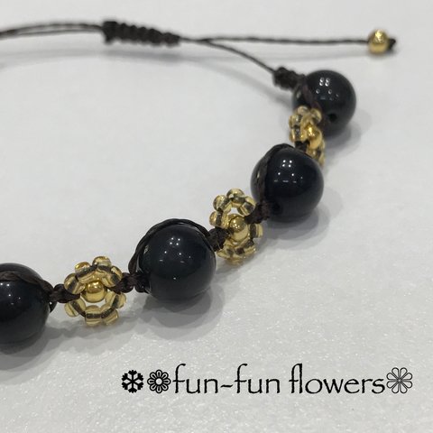 fun fun flowers＊ レインボーオブシディアン