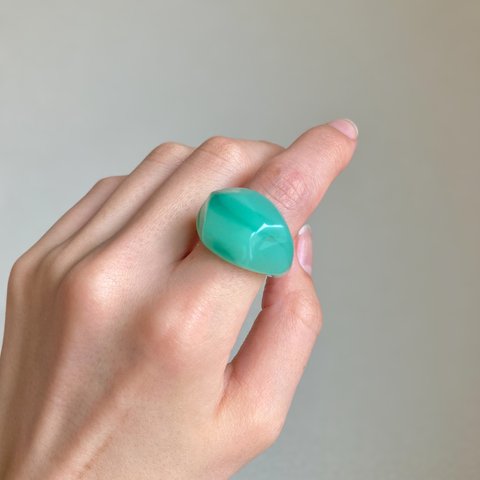 -翡翠- ガラス リング glass ring