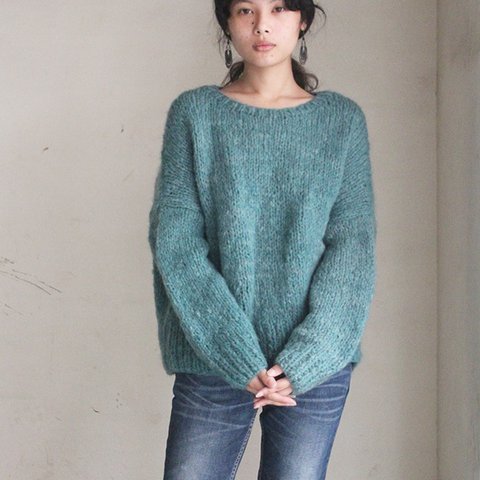 ◉秋の新色◉ モヘアショートセーター　ミント