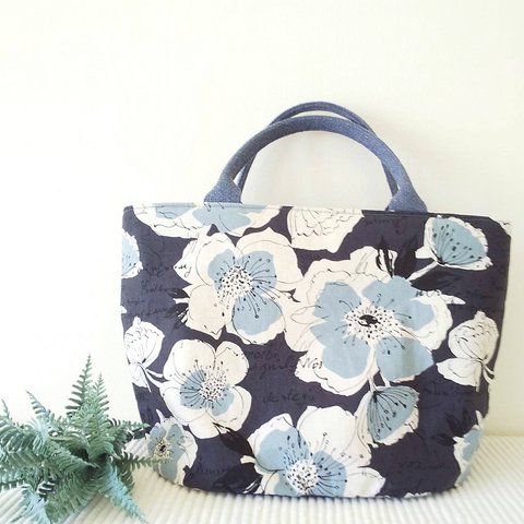 ヴィンテージテープハンドル♡花柄トートbag