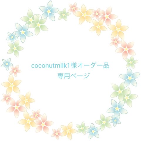 coconutmilk1様オーダー品専用ページ