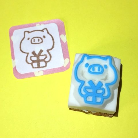 《再販》消しゴムはんこ【ぶたさんプレゼント】