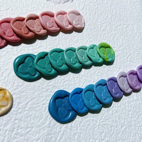 紫陽花　封蝋/シーリングスタンプsealing wax「5/10枚1セット」　手紙/招待状/年賀状/贈り物/手帳デコ