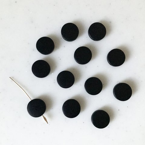 Black Wood 15mm Beads