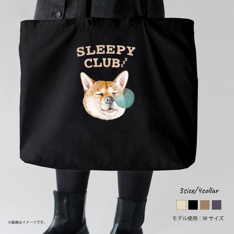 「SLEEPY CLUB_柴犬」薄手のしっかりトートバッグ/送料無料