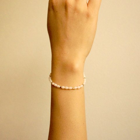 Pink Shell Beads Bracelet【SWAROVSKI】