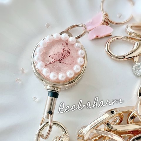 バレエ リール付バックcharm  キーホルダー　バレリーナ🩰