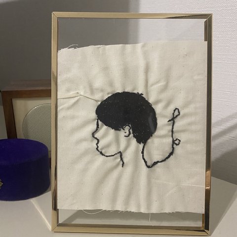 刺繍画　フォトフレーム付き　注文写真承ります♪