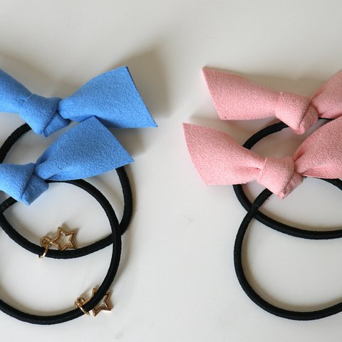 春の新色【suede ribbon】ヘアゴムA mini・spring