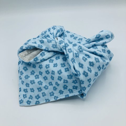 FUROSHIKI風呂敷   花柄レトロ×グレー　4重ガーゼ　50㎝×50㎝