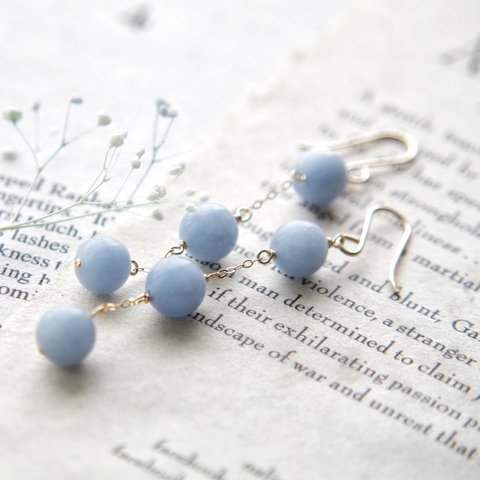 エンジェライト/pastel blue healing pierce / earrings