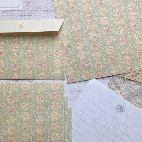 和紙のレターセット【花むぐり】