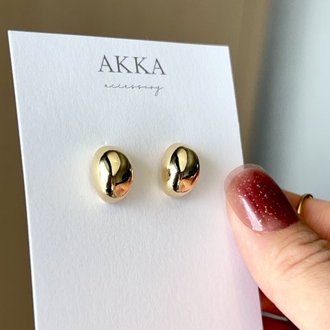 18kgp◆Gold drop earrings   ゴールド　ドロップ　イヤリング　ピアス　ビジュー　ノンホールピアス　ノンホールイヤリング　シンプル 樹脂ピアス　樹脂イヤリング　金属アレルギー