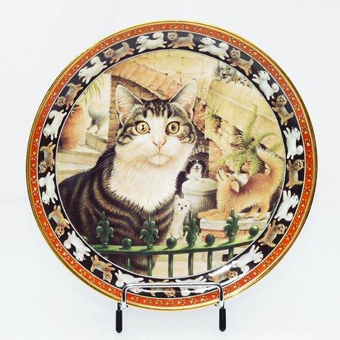 SALE ダンバリーミント Cat！  キャットプレート HARRY/ハリー　レズリーアンアイボリー  猫プレート ネコ コレクション