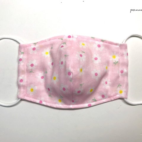 子供用マスク 立体マスク(花柄 pink)