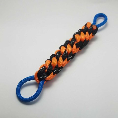 no.4015 オレンジ&柄ブラック+ブルー ペット用 おもちゃ (大) 