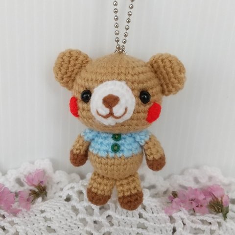 クマさん🐻の 編みぐるみ キーホルダー✨