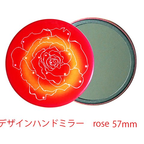 薔薇 の 鏡 オリジナルデザイン ハンドミラー （ rose 直径57mm）