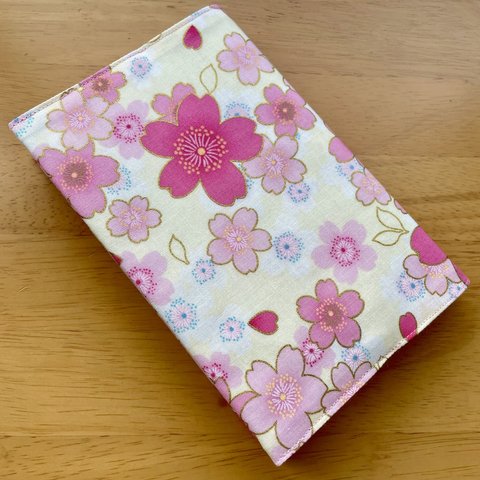 再販④ ブックカバー　桜　文庫本サイズ