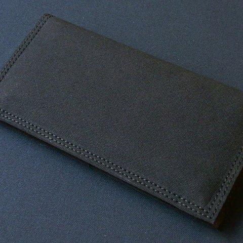 diagonal long wallet+cp（長財布+コインポケット付き）黒×黒