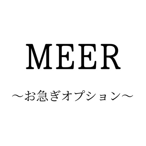 お急ぎのお客様へ　速達・納期短縮オプション