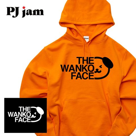 【THE WANKO FACE】わんこ パロディ おもしろ スウェット パーカー