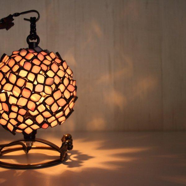 紫陽花のボールランプ ステンドグラス - - Atelier Joinus 紫陽花のボールランプ ステンドグラス - - Atelier Joinus