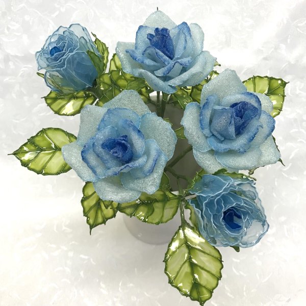 新しいコレクション 青い薔薇のつぼみアメリカンフラワー(ディップフラワー) 柔らかい - fullgauge.com