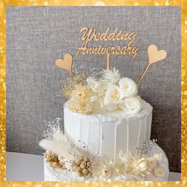 正規通販 ケーキトッパー 結婚式 ウエディングケーキ クレイケーキ 記念日 装飾 限定品♥