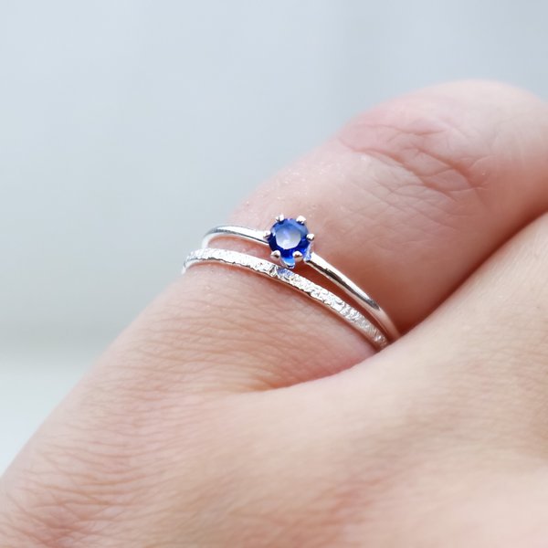 2本セット】silver925 0.1ct 選べる天然石リング&キラキラ 2本セット】silver925 0.1ct 選べる天然石リング&キラキラ