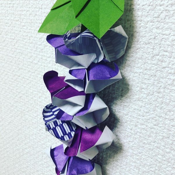 折り紙 藤の花