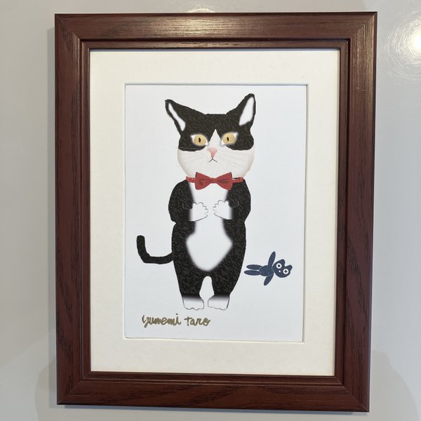 子猫 厳つい 七宝焼き 猫 白黒 絵画 ハチワレ 子猫 厳つい 七宝焼き 猫 白黒 絵画 ハチワレ