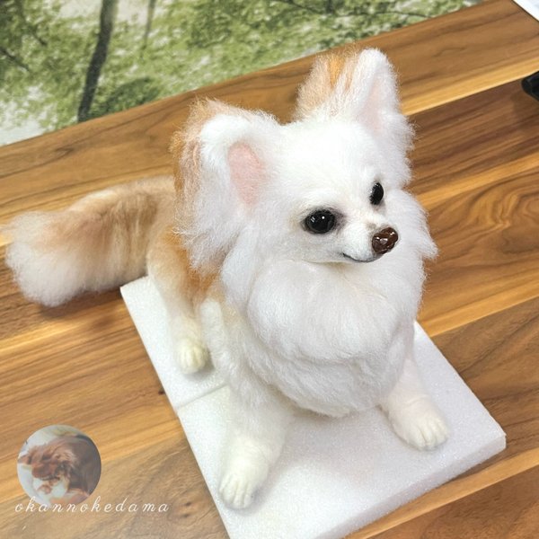 ⭐️マリリンオーダー⭐️ 羊毛フェルト犬・おすわりチワワちゃん 3D犬 チワワ オーダーメイド 羊毛フェルト 犬 - OKAN-0720'S