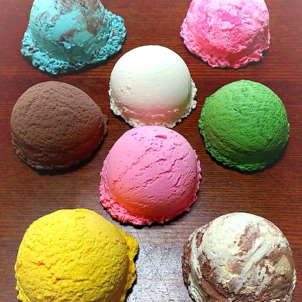 実物大食品サンプル〘アイスクリーム〙８種類詰め合わせ KAORARDEN'S GALLERY minne  国内最大級のハンドメイド・手作り通販サイト