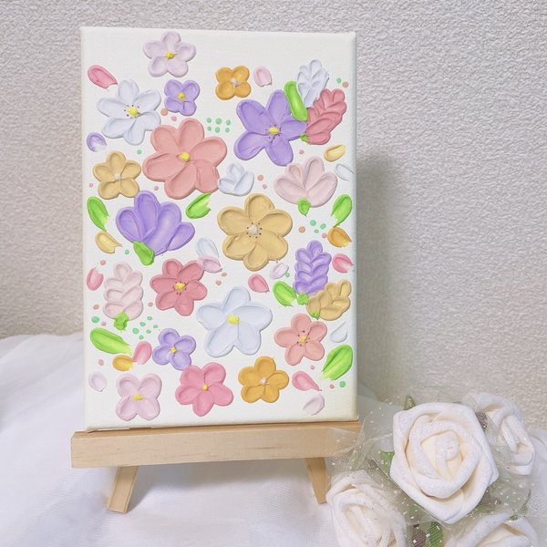 インテリアアート/立体的な絵の具/花/アクリル絵具 - Miella インテリアアート/立体的な絵の具/花/アクリル絵具 - Miella