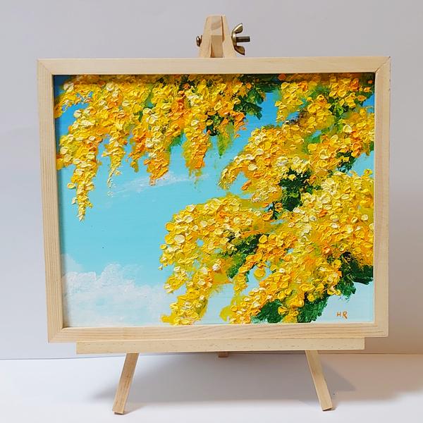 油絵 絵画ミモザの空【四切】 www.cleanlineapp.com